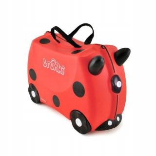 Detský kufrík Trunki 18 l čierny, Odtiene červenej